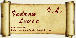 Vedran Lević vizit kartica
